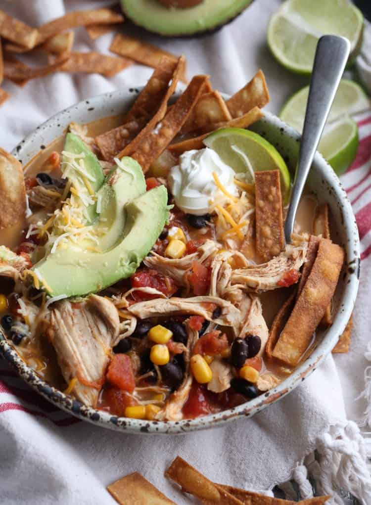 Crockpot Chicken Tortilla Soup