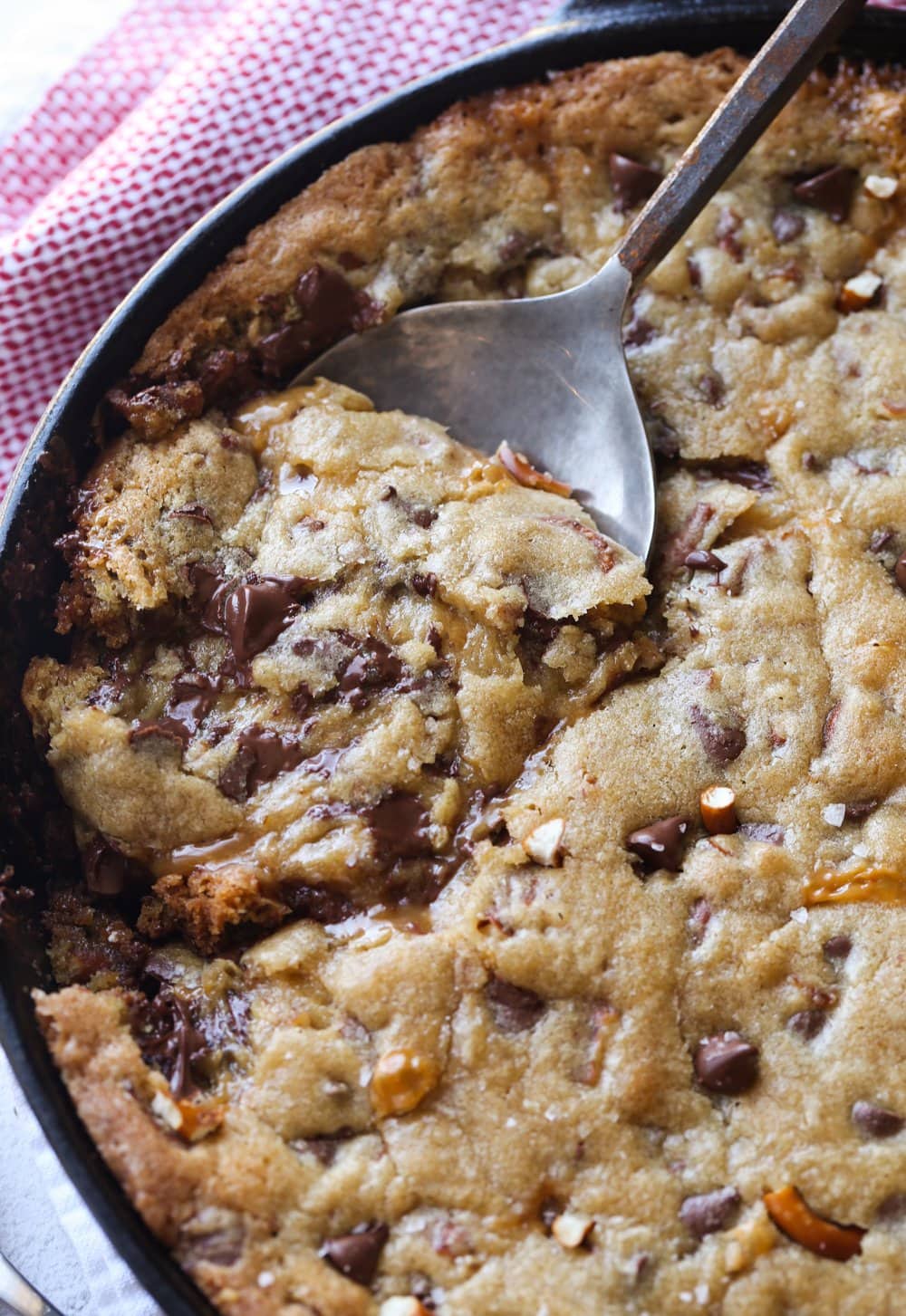 Salted Caramel Skillet Cookie