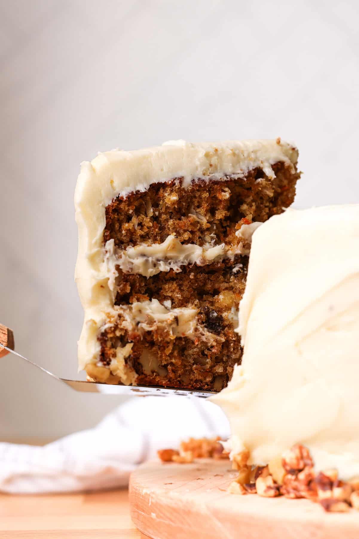 Moist & Fluffy Carrot Cake with Cream Cheese Frosting