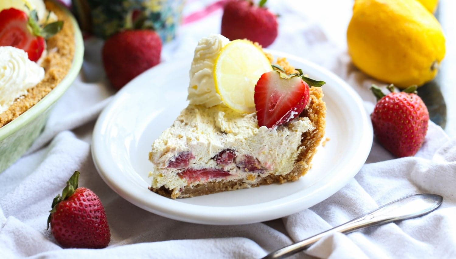 Strawberry Lemon Icebox Pie
