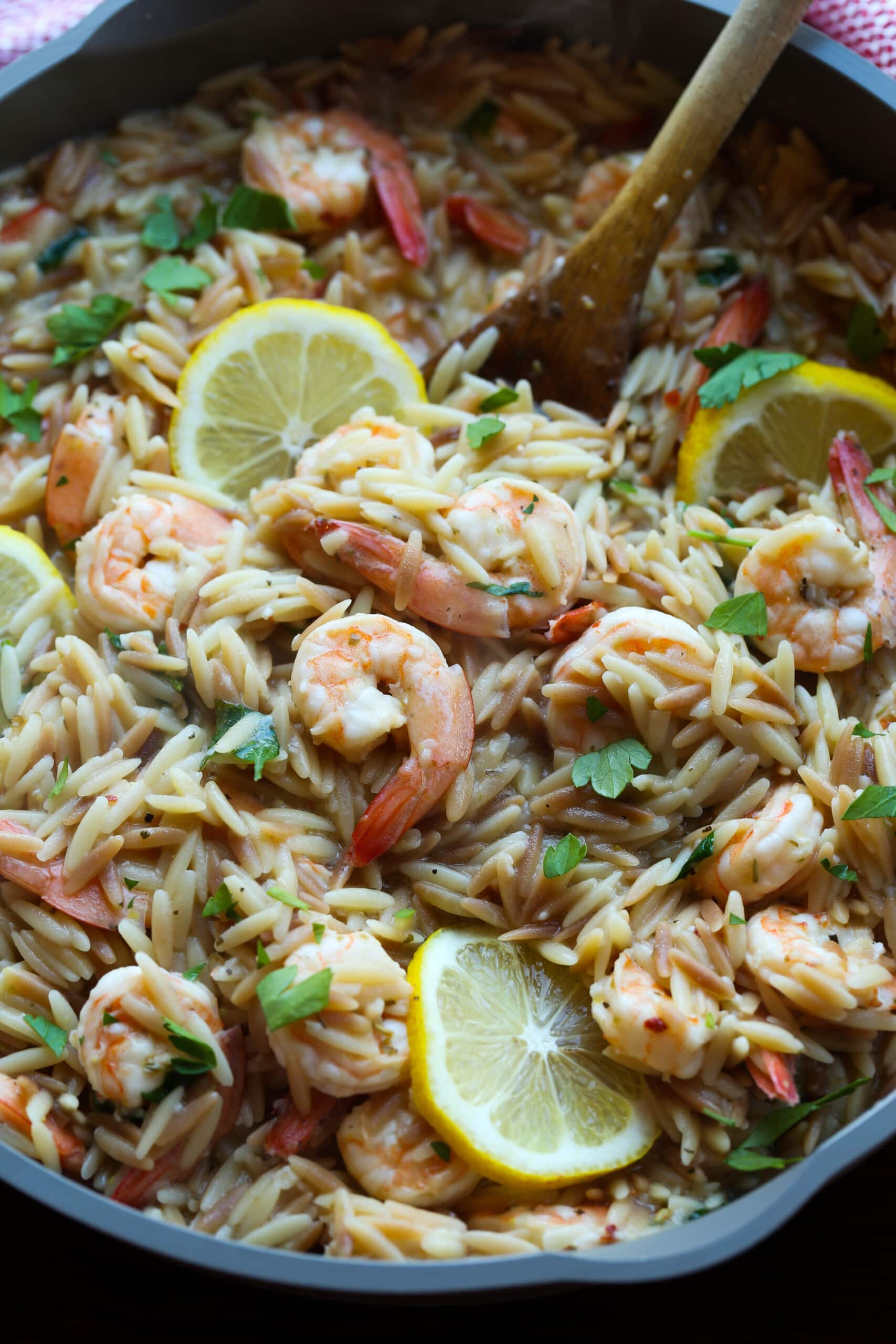 Easy Lemon Shrimp Orzo