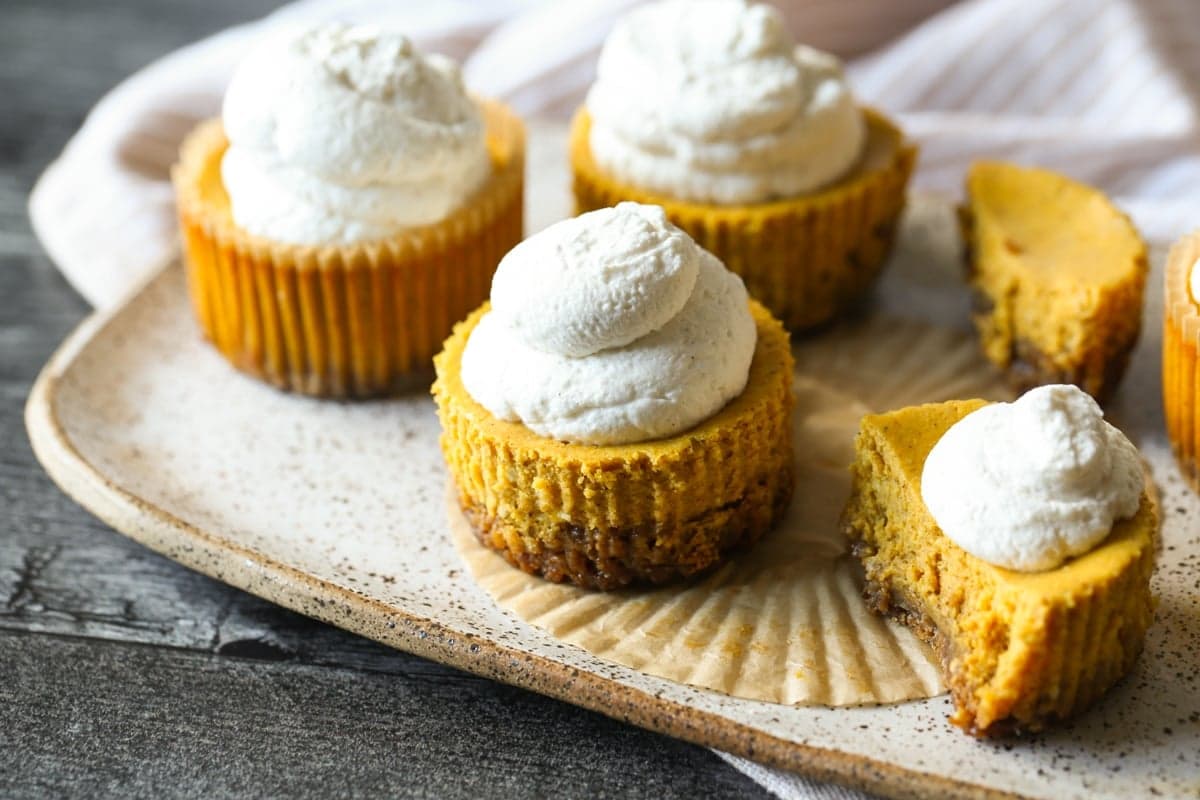 Mini Pumpkin Cheesecakes