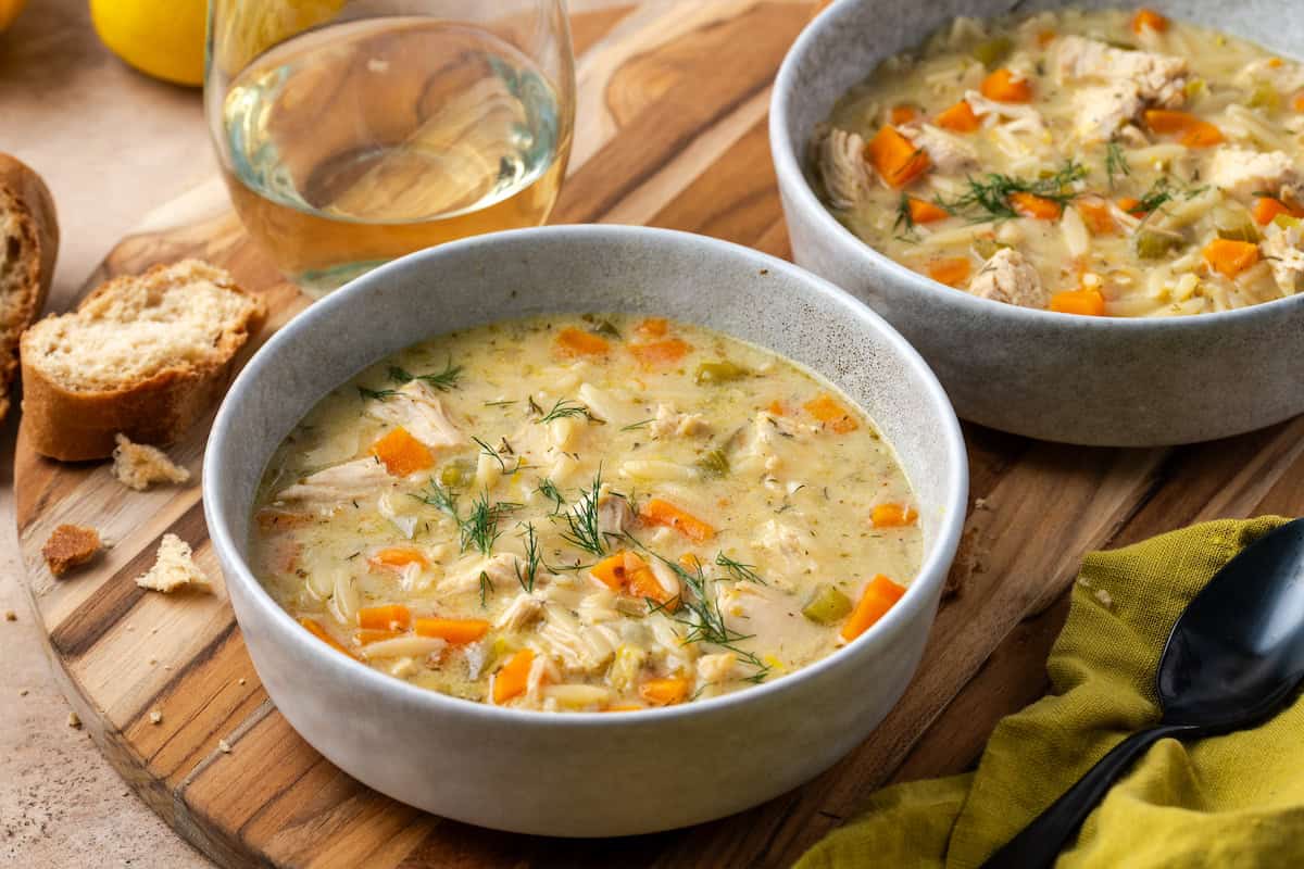 Lemon Chicken Orzo Soup