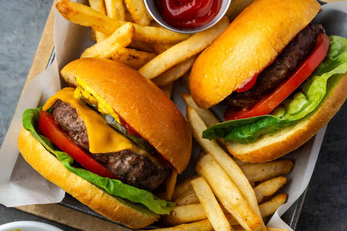 Air Fryer Burgers