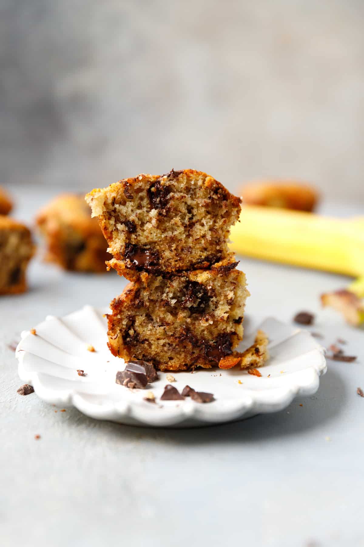 Chocolate Chunk Banana Muffins
