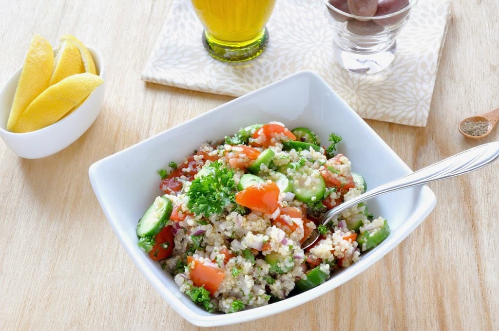 Tomato Cucumber Quinoa Salad