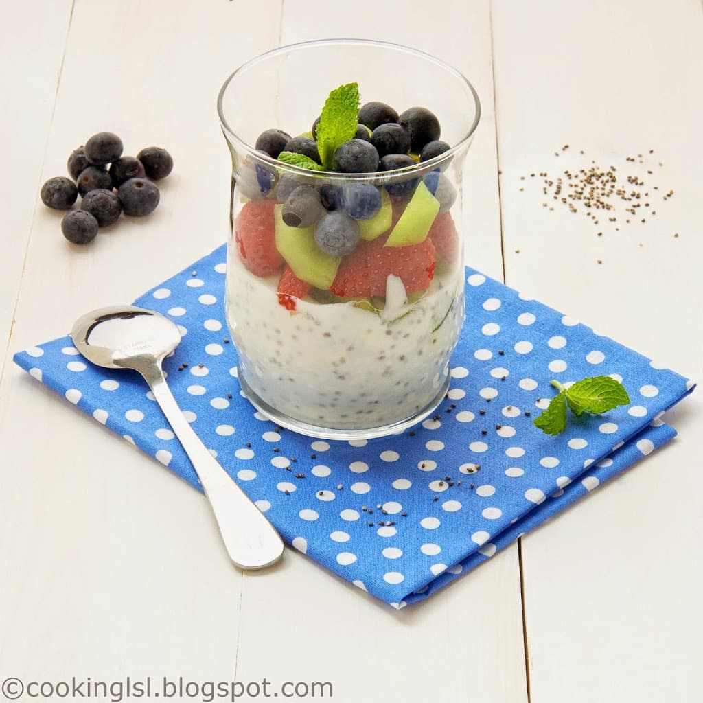 Yogurt Breakfast With Chia Seeds And Fresh Fruit