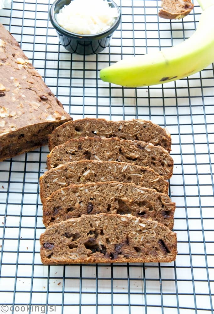 Gluten Free Coconut Chocolate Banana Protein Bread