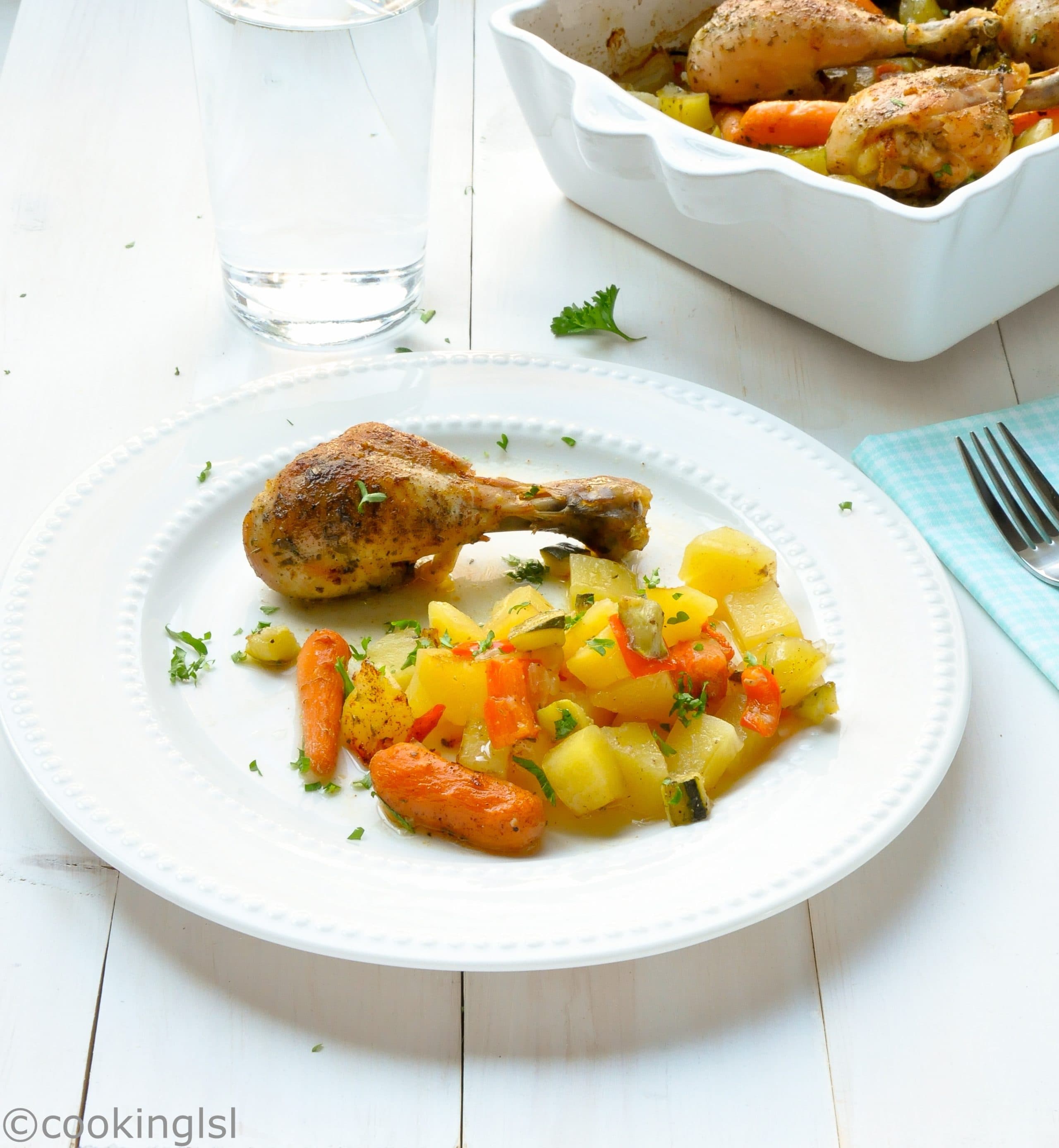 One Pot Chicken With Potatoes and Vegetables