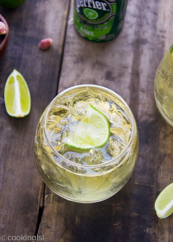 Whiskey Sprite Lime Cocktail