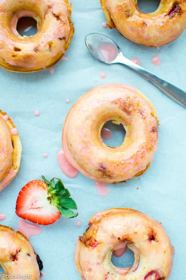 FRESH STRAWBERRY BUTTERMILK DONUTS