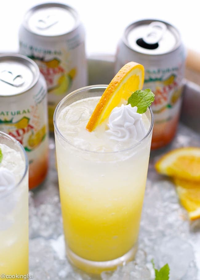 Orange Creamsicle Cocktail With Whipped Coconut Cream