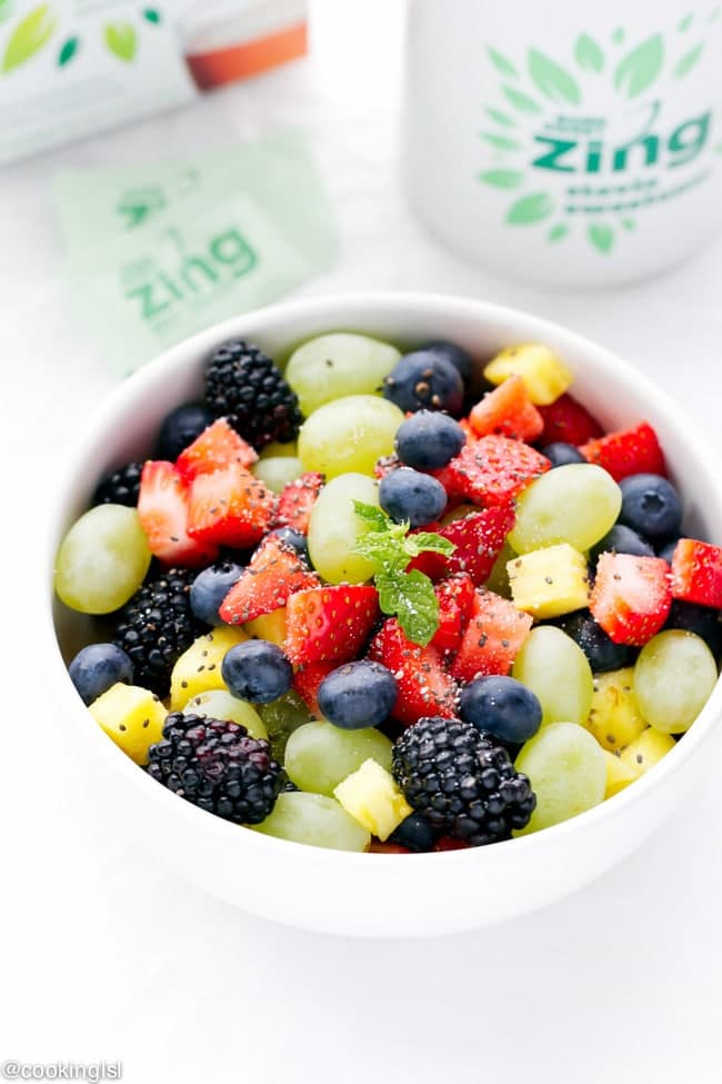Fresh Fruit Salad With Zing™ Zero Calorie Sweetener