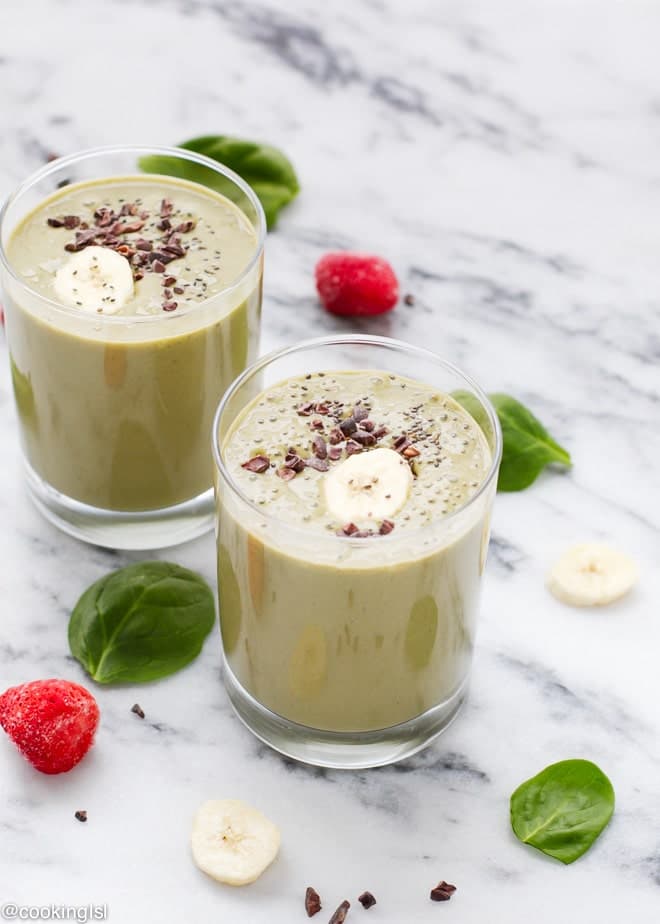 Chocolate Strawberry Spinach Smoothie Recipe