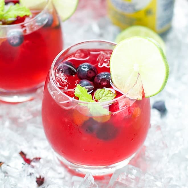 Berry Hibiscus Iced Tea Lemonade Refresher
