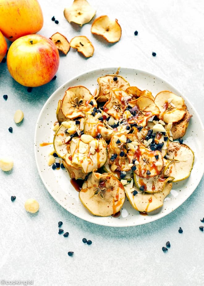 BAKED APPLE CHIPS NACHOS RECIPE