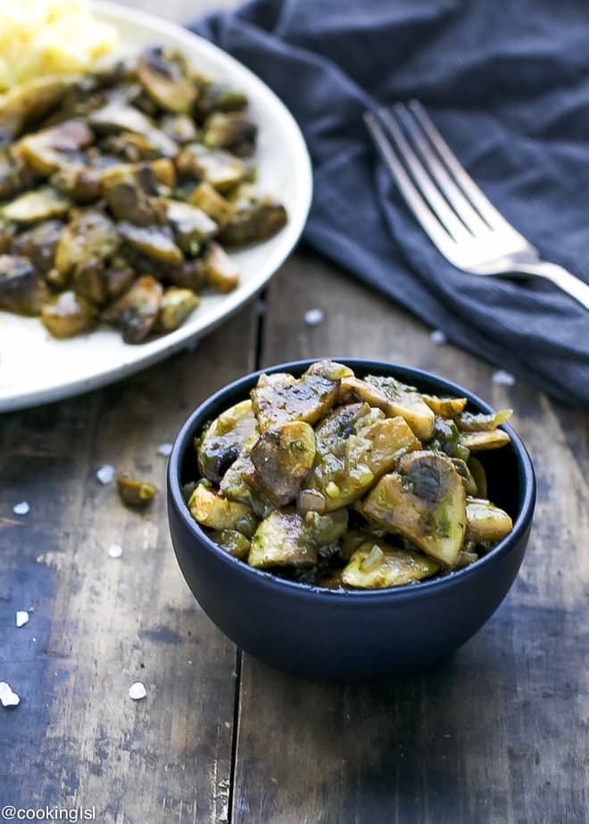 GARLIC BASIL MUSHROOMS RECIPE WITH DOROT HERBS