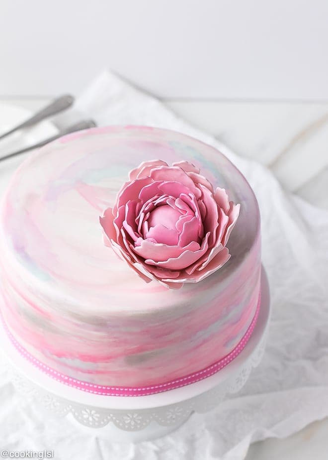 WATERCOLOR FONDANT CAKE