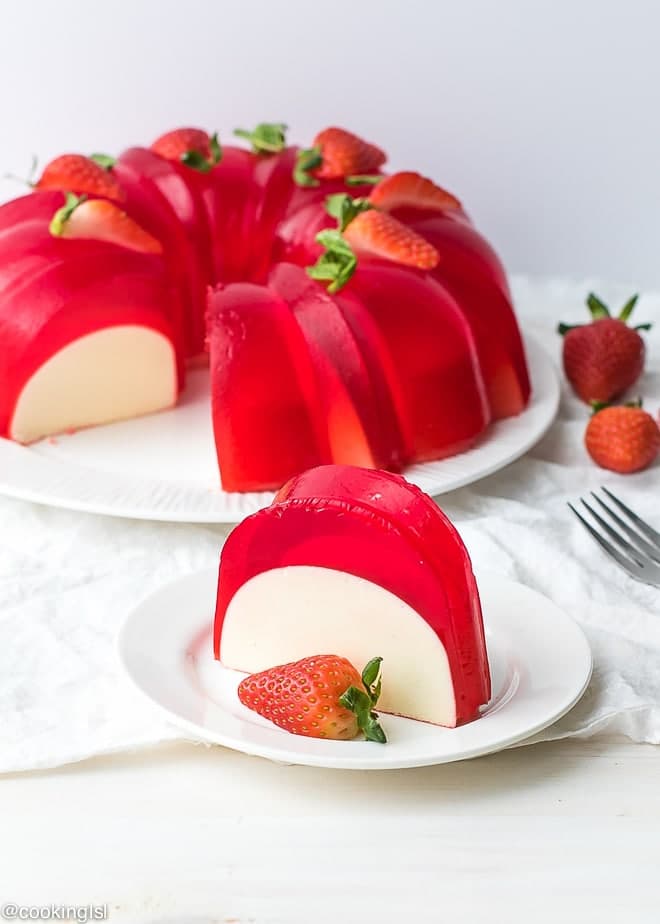 Milk Strawberry Jell-O Mold Bundt Recipe