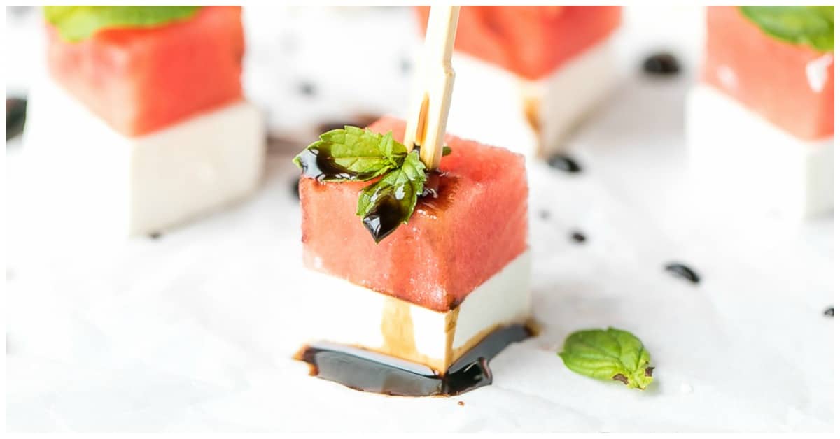 Watermelon And Feta Appetizer Bites