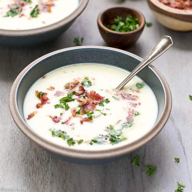 Creamy Leek And Potato Soup With Bacon Recipe