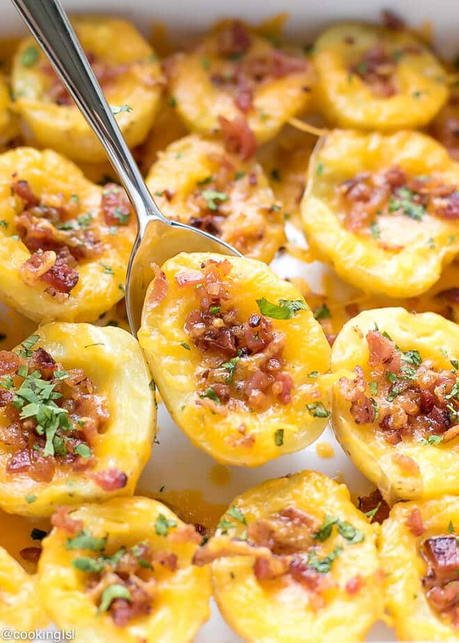 Cheesy Crispy Baked Potato Bites Recipe