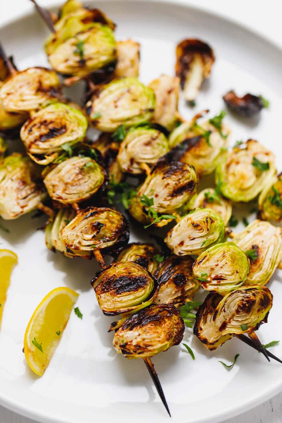 Grilled Brussel Sprouts Skewers