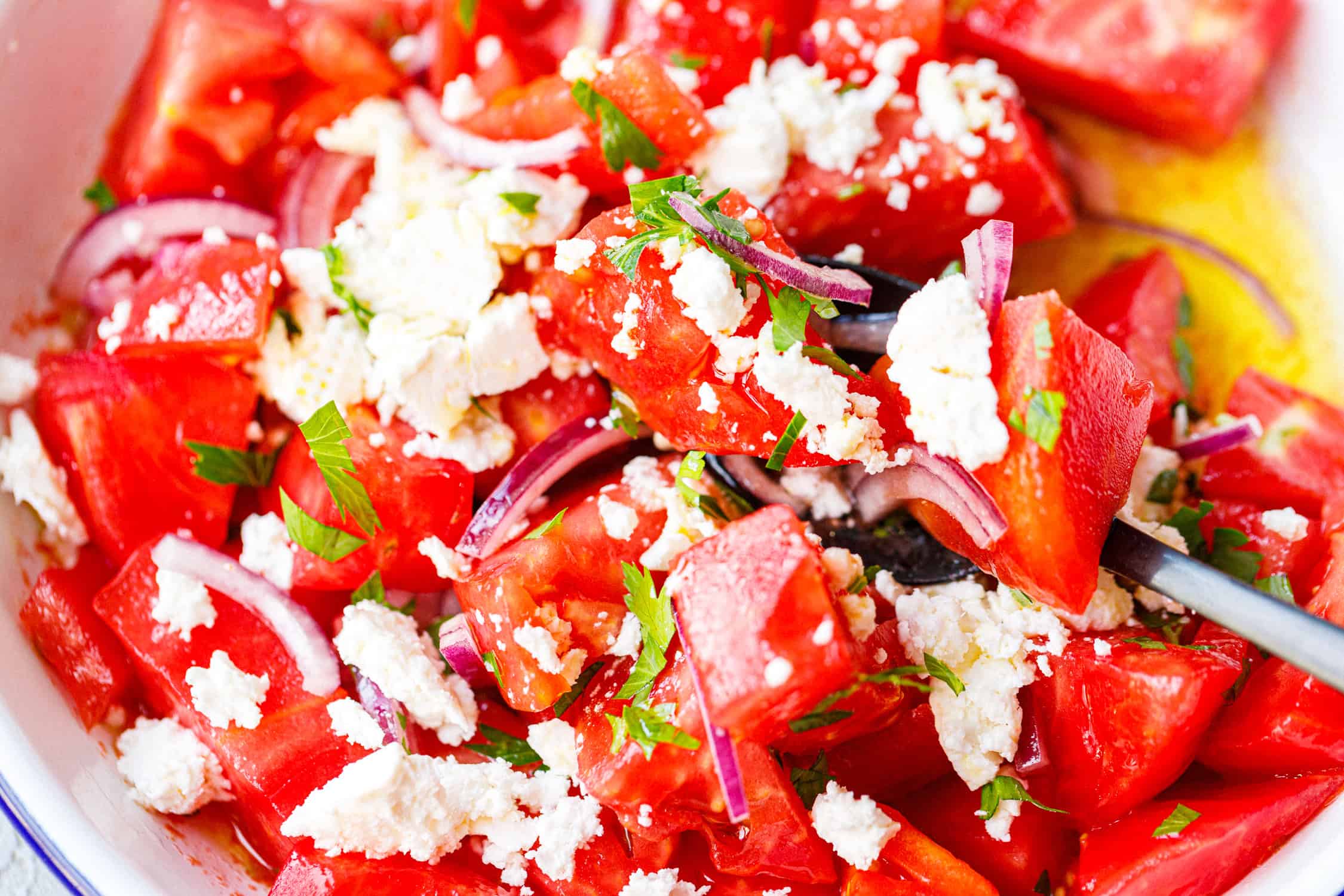 Bulgarian Tomato Salad with Feta