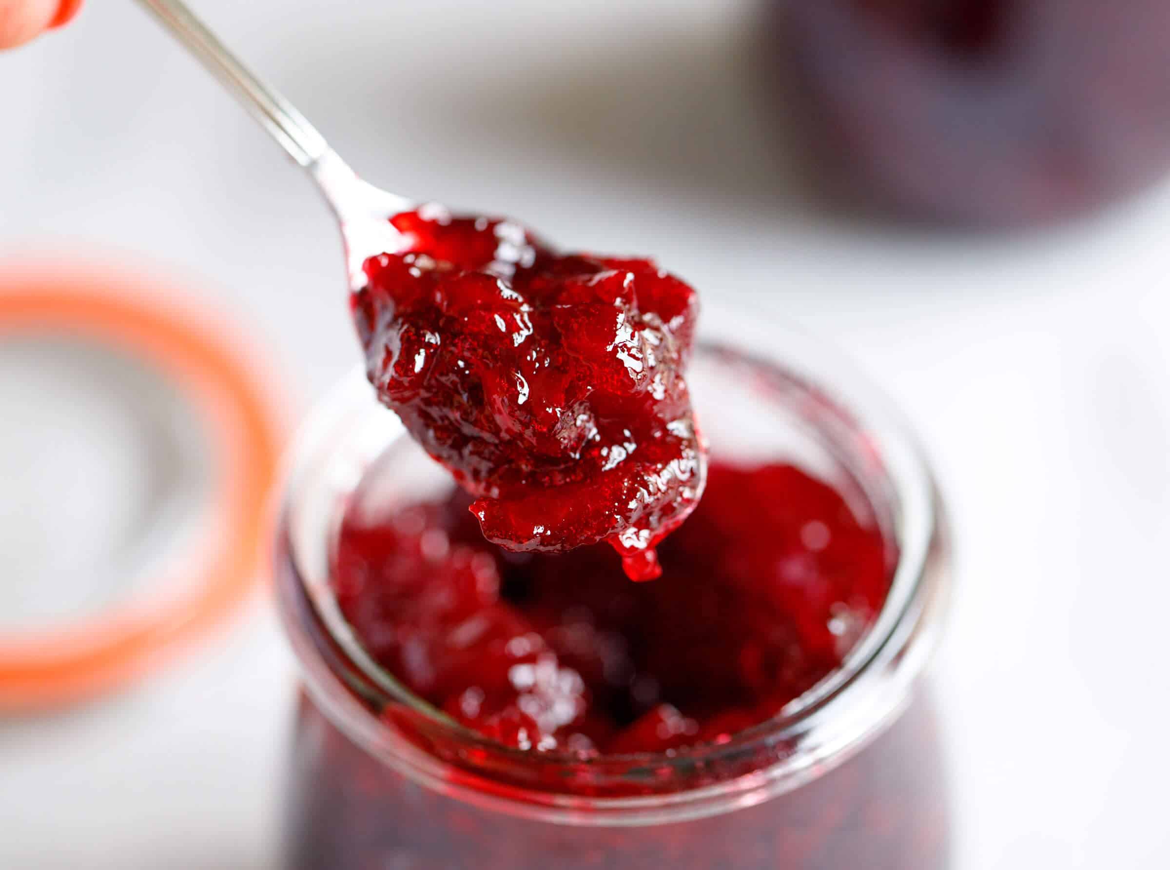 Homemade cherry jam