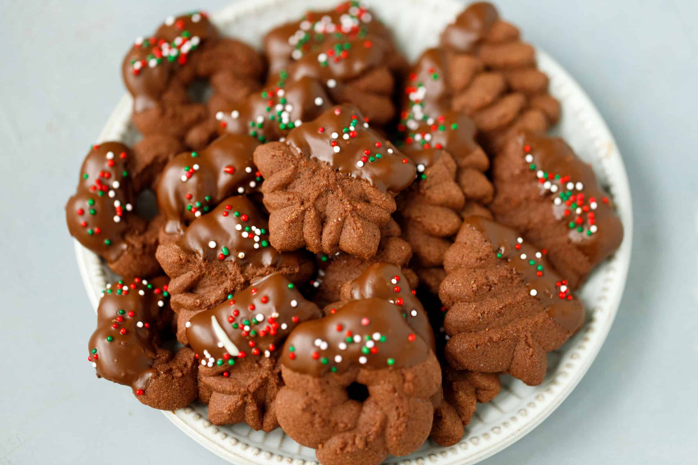 Chocolate Spritz Cookies