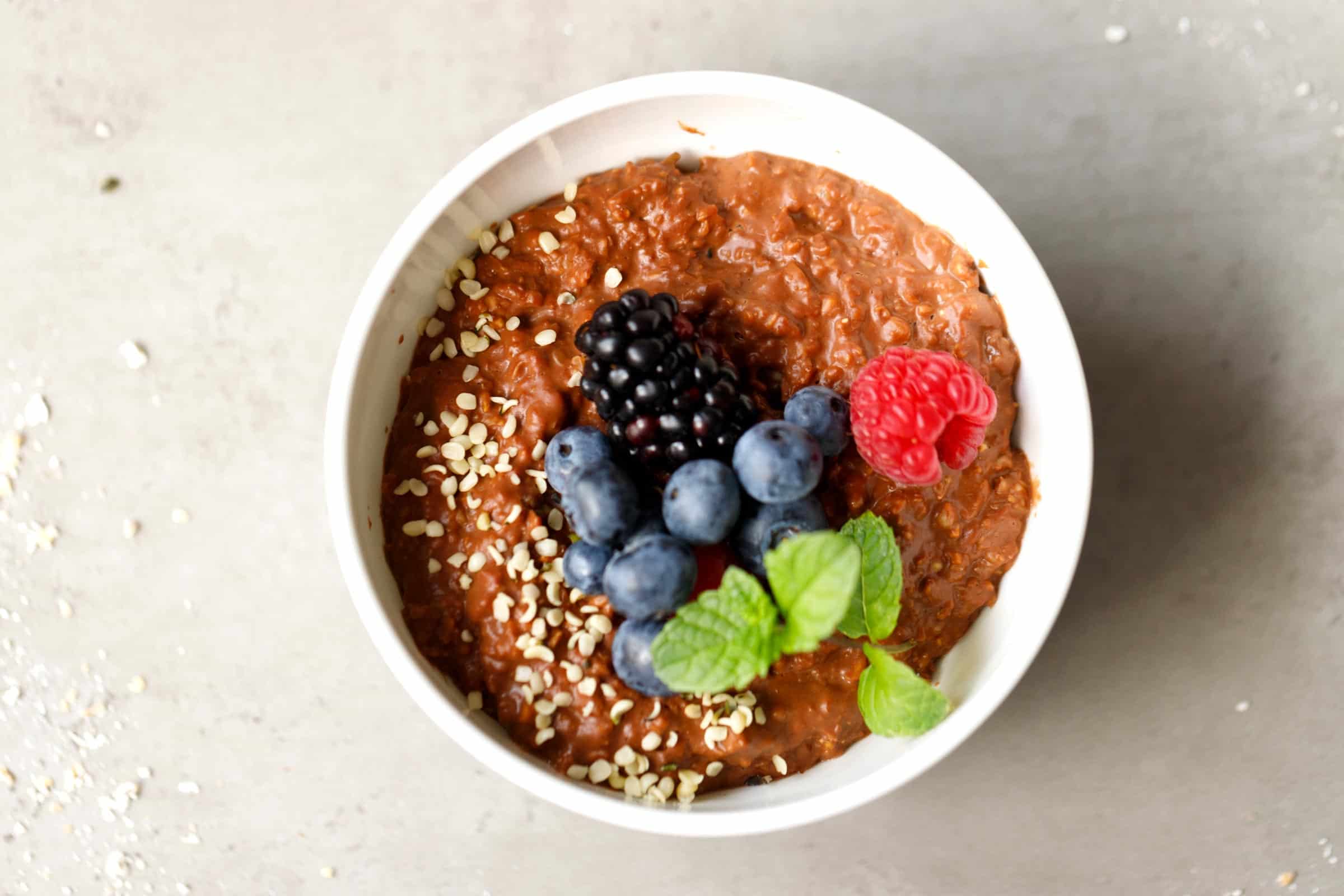 Chocolate Oat Bran Dessert Pudding (Porridge)