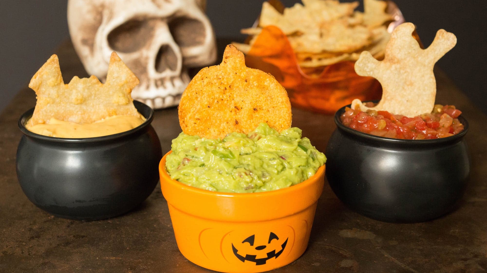 Halloween Tortilla Chip Trio Recipe