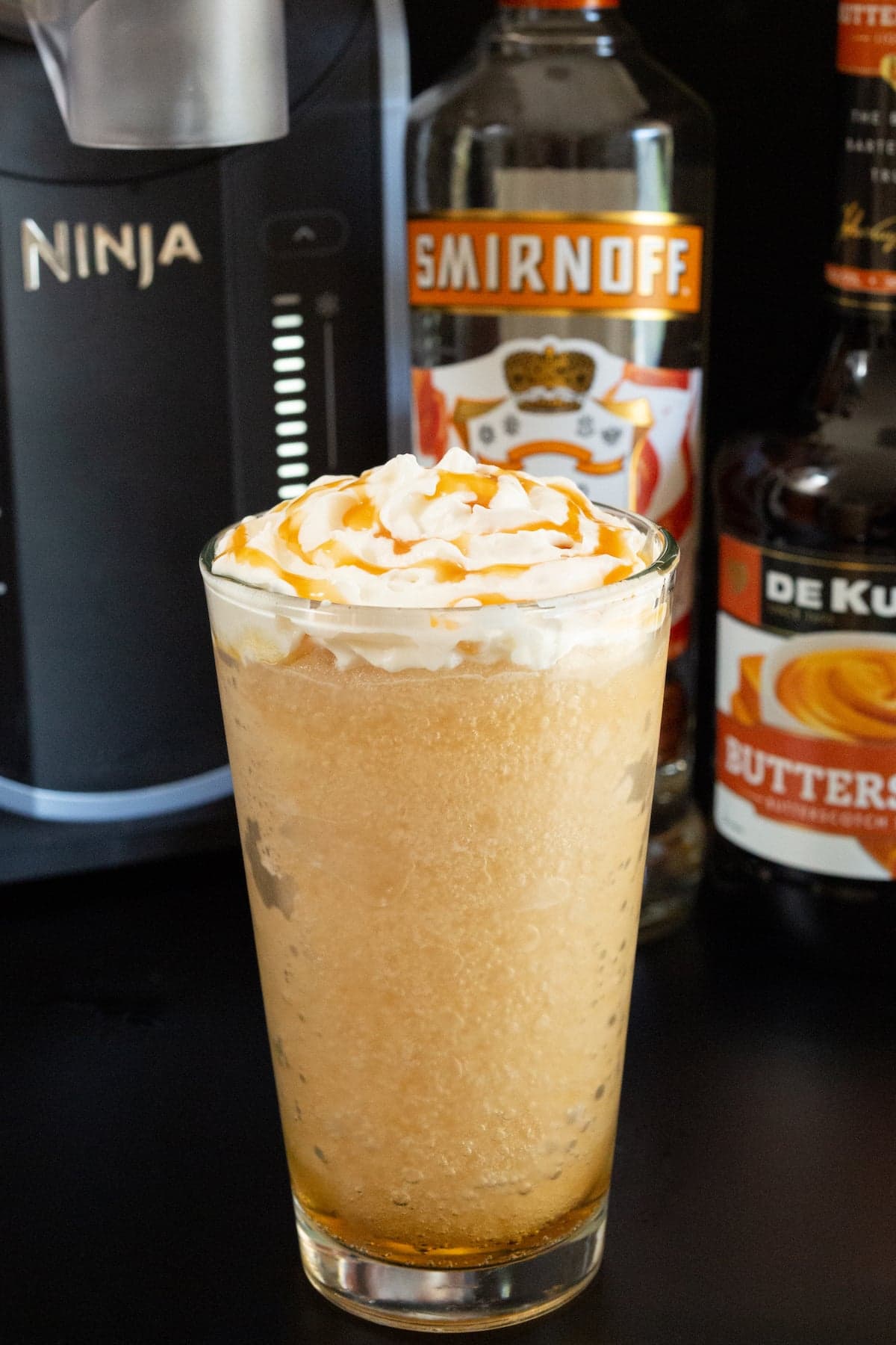 Boozy Frozen Butterbeer (Ninja Slushi)