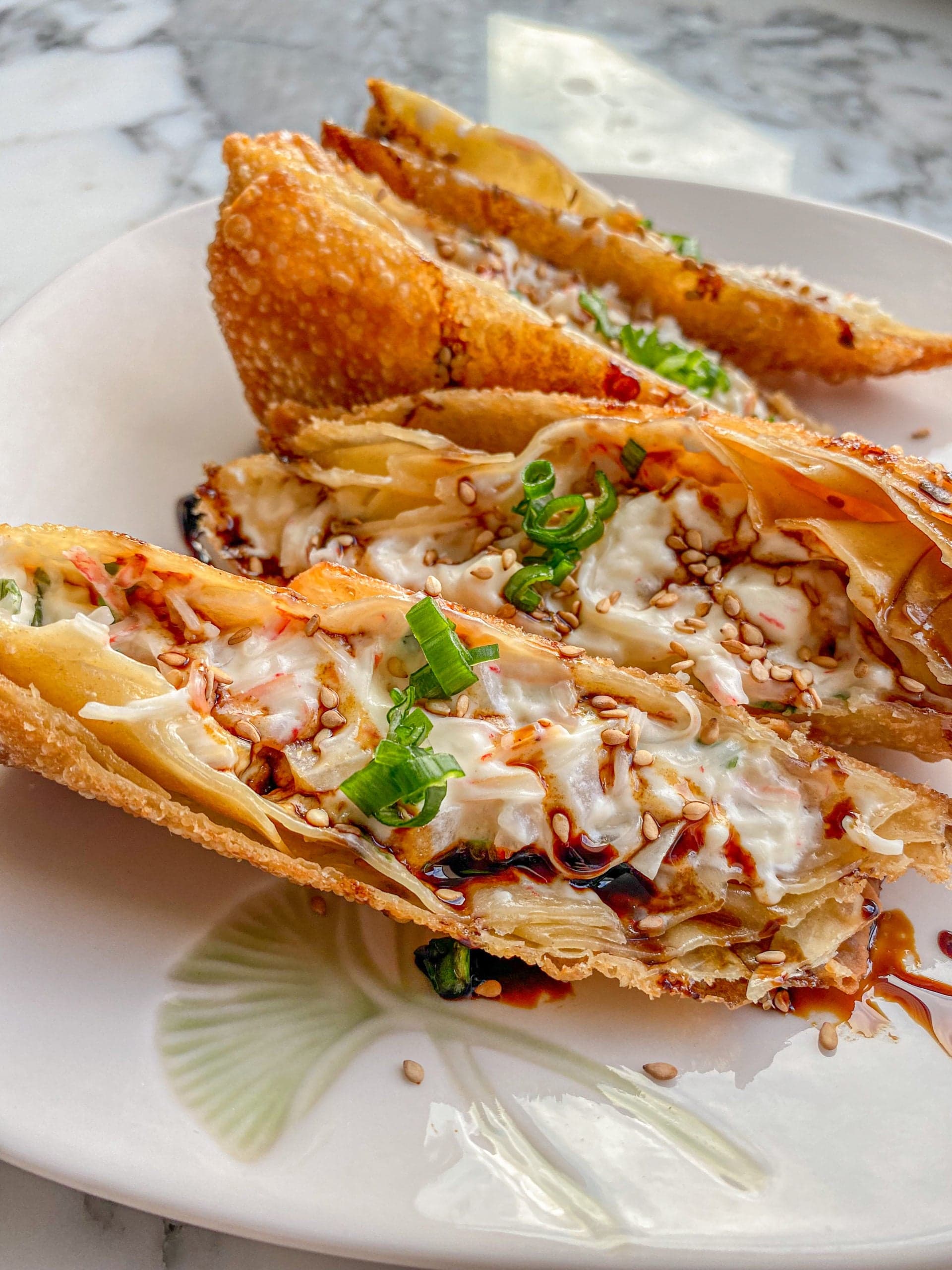 Crab Rangoon Egg Rolls