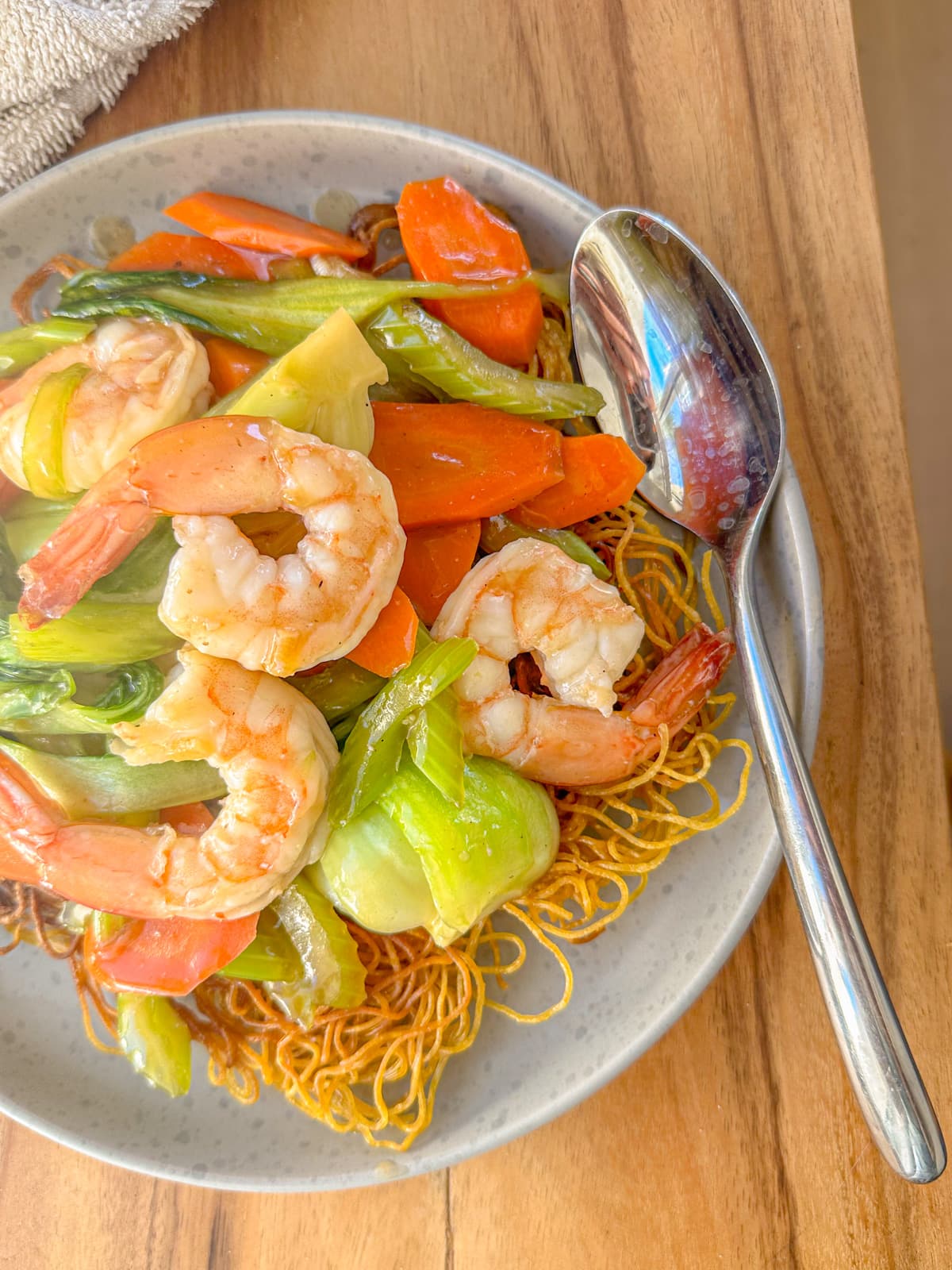 Shrimp Pan Fried Noodles