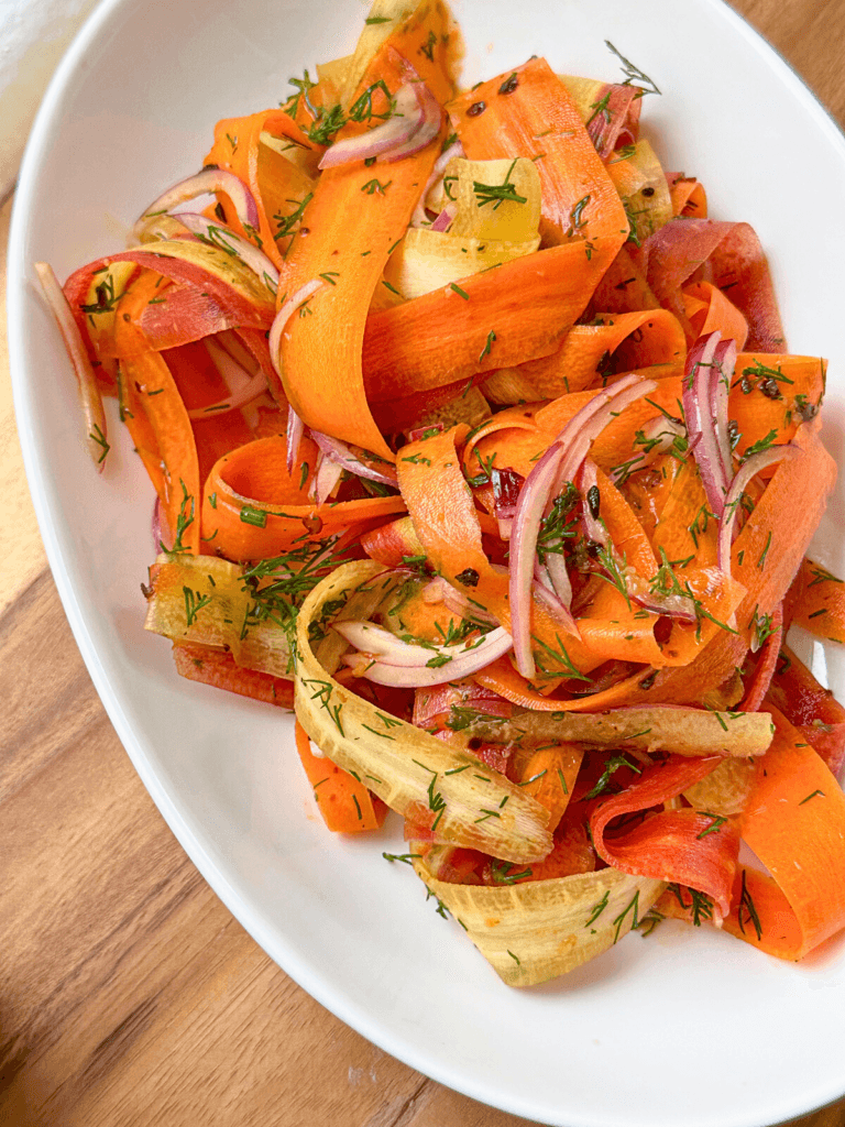 Viral Carrot Ribbon Salad on Tik Tok