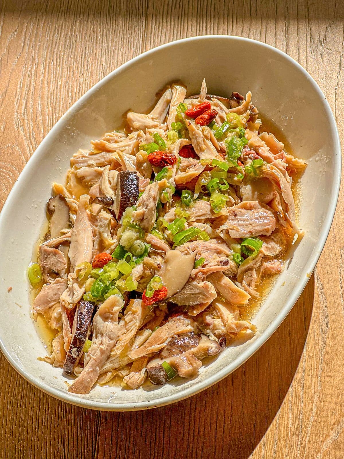 Chinese Steamed Chicken with Ginger Scallion Sauce