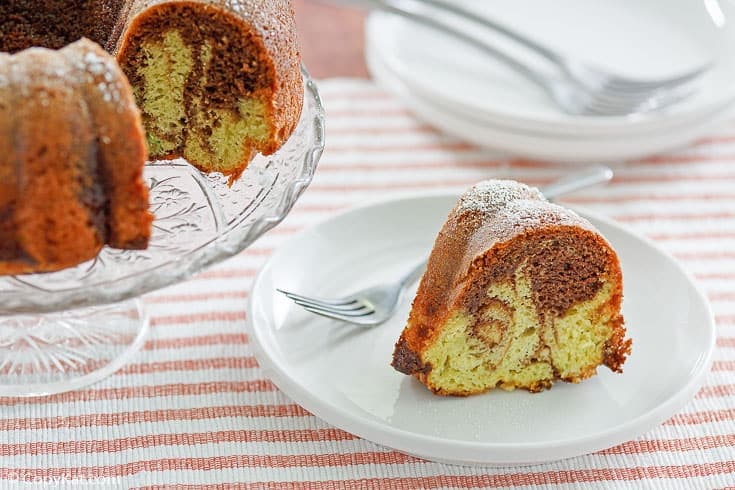 Chocolate Pistachio Bundt Cake with Pudding Mix
