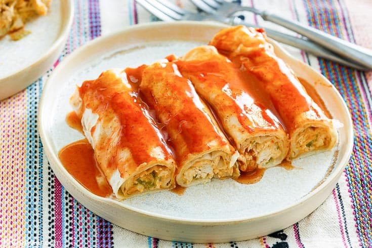 Cream Cheese Chicken Enchiladas