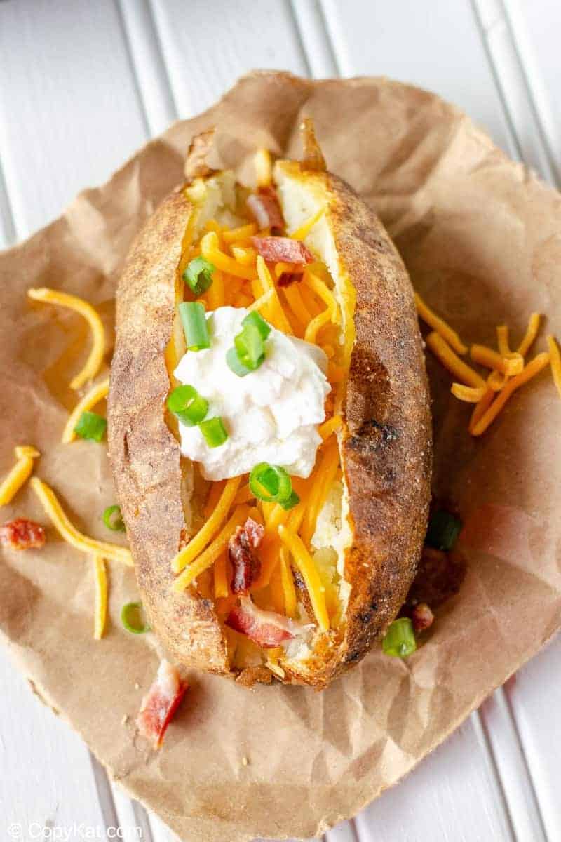 Crispy Skin Air Fryer Baked Potatoes