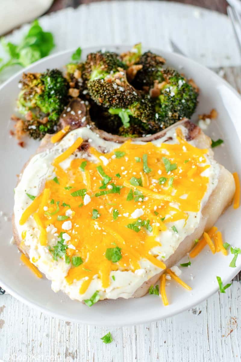 Cheesy Sour Cream Baked Pork Chops