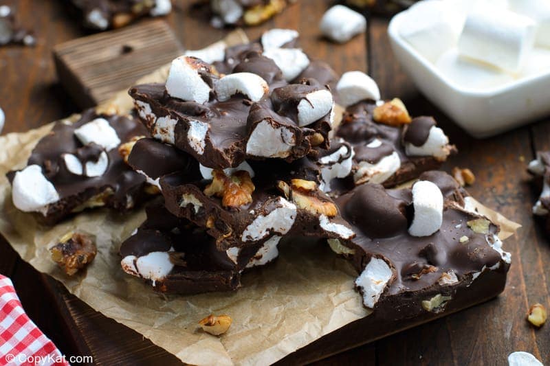 Easy Rocky Road Candy Recipe with Walnuts