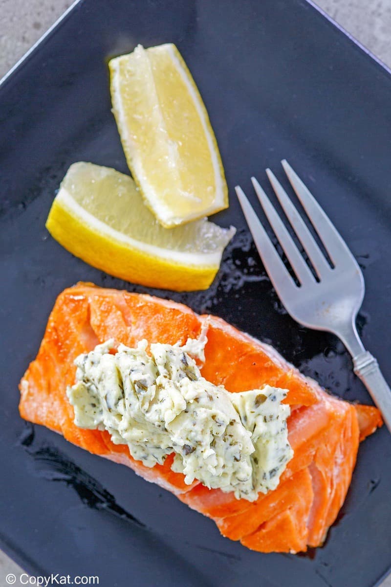 Pan Fried Salmon with Pesto Cream Cheese Sauce