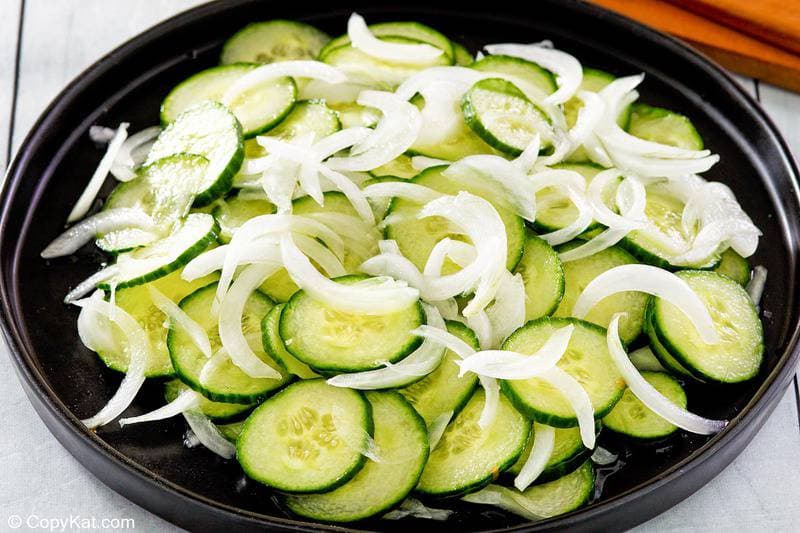 Cucumber Onion Salad with Vinegar