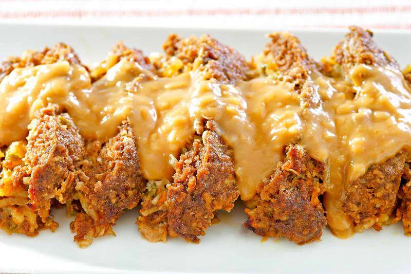 Stuffed Meatloaf with Gravy