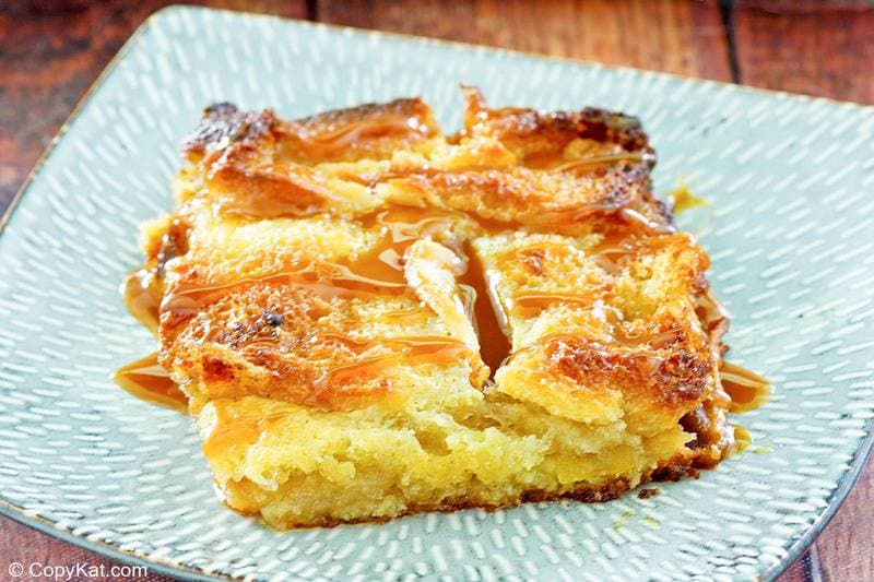 Apple Bread Pudding with Caramel Sauce