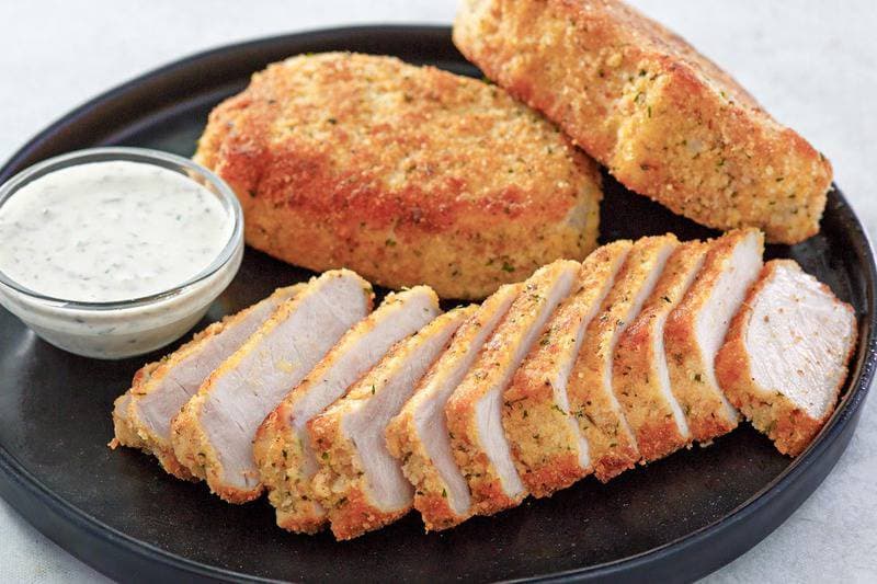 Pork Milanese with Lemon Caper Sauce