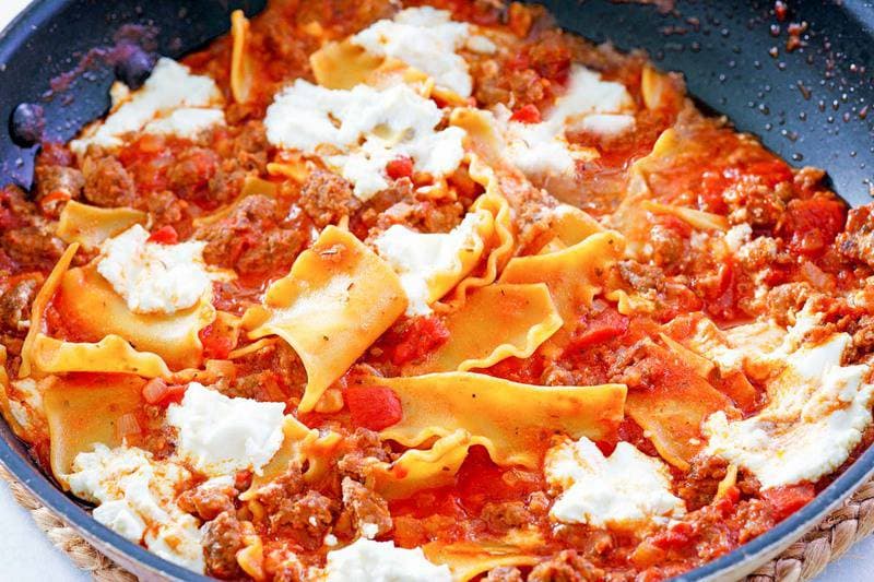 Homemade Skillet Lasagna: Better Than Hamburger Helper