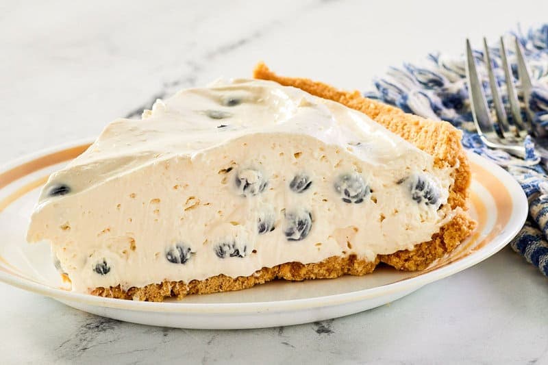 No-Bake Blueberry Cream Pie with Condensed Milk
