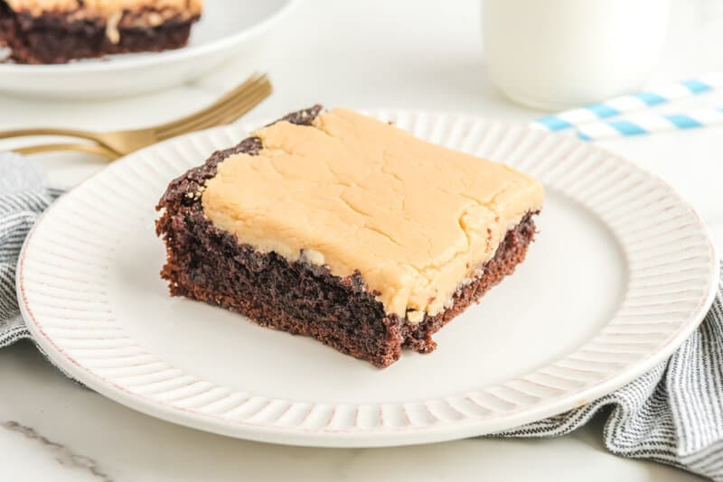 Homemade Chocolate Cake with Caramel Frosting